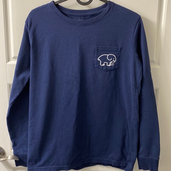 Ivory Ella long sleeved African safari pattern navy size small - Picture 2 of 3